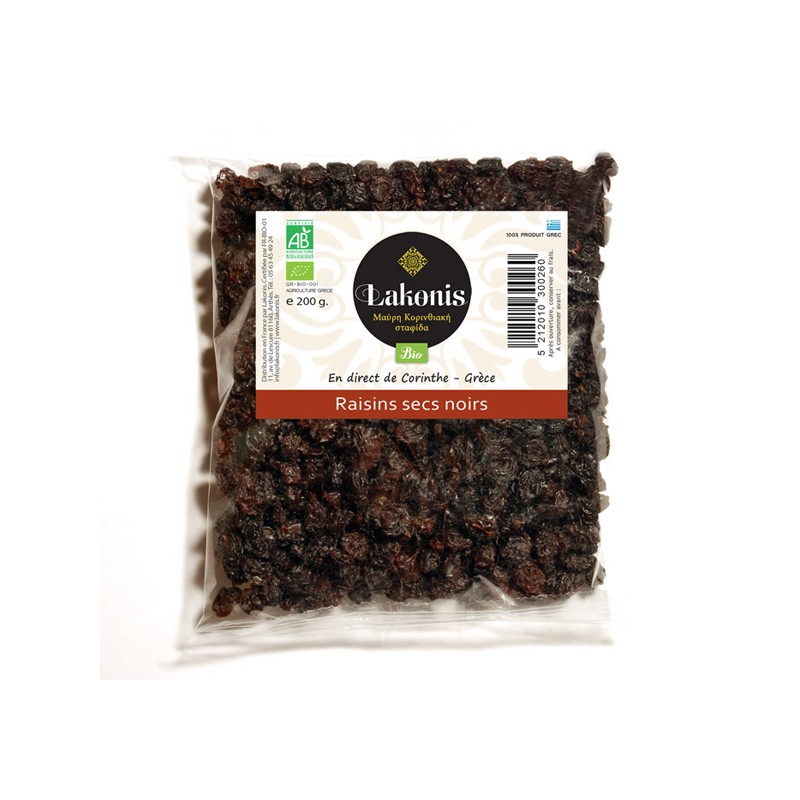 Raisins noirs secs de Corinthe BIO