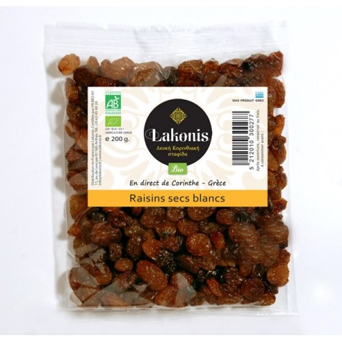 Raisins blancs secs de Corinthe (sultanine) BIO