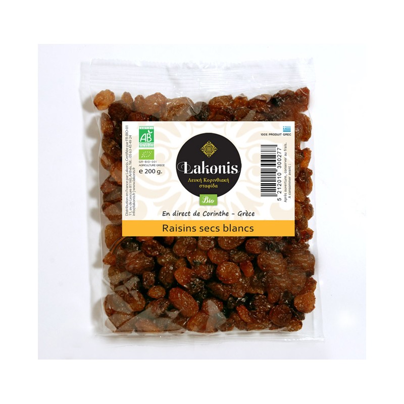 Raisins Secs Sultanas Naturels 500 gr - Beeonature