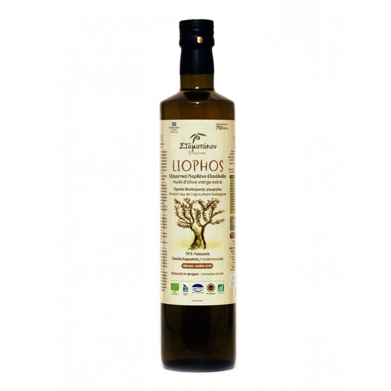 Huile d'olive LIOPHOS 75 cl et 5 L BIO