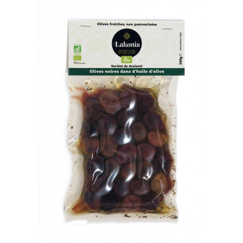 Olives grosses noires dans l'huile BIO