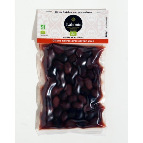 Olives noires de Kalamata au safran BIO