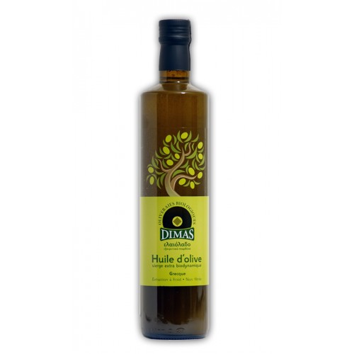 Huile d'olive biodynamique DIMAS 75 cl et 5 L