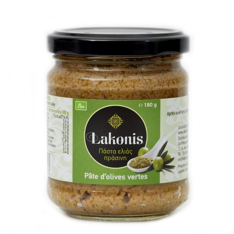 Pâte d'olives vertes BIO