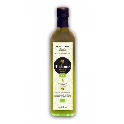 Huile d'olive verte fraîche LAKONIS BIO